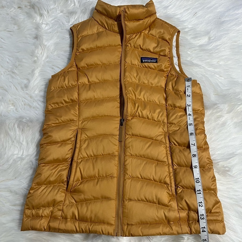 Patagonia Girls Mustard Down Vest - Picture 8 of 9